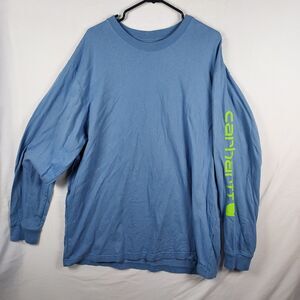 Carhartt Men’s XL Loose‑Fit Long‑Sleeve Shirt • Heavyweight Cotton Sleeve Logo